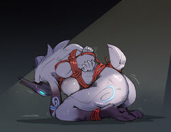 1girls arms_behind_back ass bent_over big_breasts kindred lamb_(league_of_legends) league_of_legends mask nipples nude restrained rope solo sweat tail tied_up white_fur zinnick rating:Explicit score:61 user:LukeSkyLuke