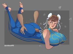 ass ass_grab ass_shake assjob barefoot big_ass big_breasts big_butt bodysuit brown_hair buttjob buttjob_over_clothes capcom chun-li clothed clothed_buttjob clothed_female colacat95 covered_buttjob cum cum_on_back cum_on_body cum_on_clothes cumshot feet horny_female huge_ass looking_back partial_male street_fighter street_fighter_alpha thick thick_ass thick_thighs rating:Explicit score:278 user:Colacat95