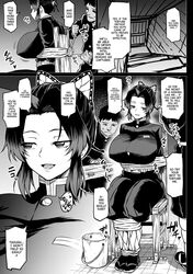 absurd_res ahemaru big_breasts black_and_white bondage comic convinced demon_slayer fully_clothed huge_breasts kimetsu_no_yaiba kochou_shinobu lactation mindbreak monochrome rope rope_bondage text rating:Explicit score:146 user:Vinicyuz