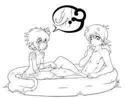 bathing breasts female fur hyper interspecies male nude penis petite-symphony poking pool ramzryu_(character) side_view sitting speech_balloon suggestive symphony_(character) tagme rating:Explicit score:3 user:bot