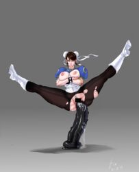 arms_crossed boots capcom chun-li dildo dress female fixzhuzhu large_dildo legs_up pantyhose pubic_hair pussy spiked_bracelet street_fighter topless topless_female torn_clothes torn_pantyhose rating:Explicit score:31 user:Mang