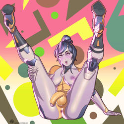 1futa ahe_gao alternate_version_available areolae balls big_breasts breasts cleavage erection fortnite futa_only futanari highres humanoid humanoid_penis legs_up looking_at_viewer mila_the_mute nipples nude orange_skin paid_reward penis purple_skin red_eyes robot_girl rolling_eyes solo tsuki_(fortnite) two_tone_body rating:Explicit score:61 user:just_blursed