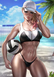 1girls abs absurd_res absurdres bare_arms bare_skin bare_thighs baseball_cap beach big_breasts black_clothing black_panties black_thong black_underwear blonde_hair blue_eyes breasts busty child_bearing_hips clothed clothed_female clothing dandon_fuga dyed_hair eyebrow_piercing female female_focus female_only fit fit_female girl_abs girly_abs gwen_stacy hat hat_tip high_resolution highres hips holding_ball large_breasts large_filesize looking_at_viewer marvel marvel_comics medium_hair navel palm_tree panties piercing piercings pink_hair sand shoulder_length_hair solo solo_female solo_focus spider-gwen spider-man_(series) spider_web_print standing stomach superheroine tank_top thick_thighs thighs thong tipping_hat toned toned_arms toned_body toned_female toned_stomach tree tropical two_tone_clothing two_tone_clothing_(blackandwhite) underwear very_high_resolution volleyball volleyball_(ball) volleyball_net white_clothing white_hat white_tank_top rating:Safe score:192 user:Hentai_Bro69