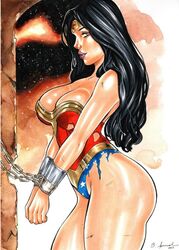 1girls 2020 battle_damage big_breasts black_hair bruna_monreal curvaceous curvy_body curvy_female curvy_figure dc dc_comics diana_prince ed_benes_studio female female_only leotard locked long_hair looking_sideways signature solo solo_female tiara voluptuous_female wonder_woman wonder_woman_(series) rating:Questionable score:52 user:Dragon98