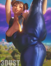 1girls 3d 3d_(artwork) areola_slip areolae asian asian_female ass big_ass breasts breasts_out brown_hair cameltoe capcom chun-li chun-li_(fortnite) epic_games exposed_breasts female female_only fortnite fortnite:_battle_royale light-skinned_female light_skin nipple_slip nipples no_panties pussy_bulge pussy_lips smile solo spread_legs standing_on_one_leg standing_split street_fighter thick_thighs threedust vertical_splits rating:Explicit score:432 user:Tronitrus