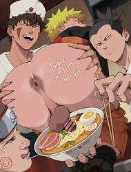 2022 4boys :d :p absurd_res absurdres akimichi_chouji alterinku anus anus_hair ass ass_grab asshole back_view bar_censor big_butt black_hair blush body_hair body_markings bowl brown_hair censored chopsticks closed_eyes clothed earrings english_text flaccid food footwear foreskin from_behind gay inuzuka_kiba kneeling looking_at_viewer male male_focus male_only nails nara_shikamaru naruto naruto_(series) naruto_shippuden pants_down penis ponytail presenting presenting_anus presenting_ass ramen short_hair shounen_jump smegma smile smiling spiked_hair steam table teeth testicles text tongue tongue_out uncut unretracted_foreskin uzumaki_naruto whiskers writing yaoi yellow_hair rating:Explicit score:384 user:takoyakun