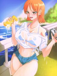 big_breasts female female_only nami one_piece opalisart orange_hair short_hair solo_female rating:Questionable score:134 user:NarutoMH80