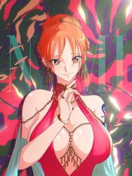 big_breasts female female_only long_hair nami one_piece opalisart orange_hair solo_female rating:Safe score:191 user:NarutoMH80