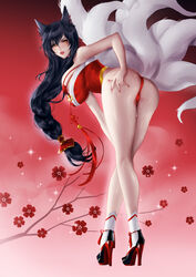 ahri fox_ears fox_girl heheneko league_of_legends rating:Explicit score:13 user:La_weai_qlia