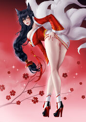 ahri fox_ears fox_girl heheneko league_of_legends rating:Explicit score:30 user:La_weai_qlia