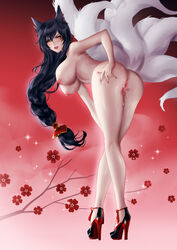 ahri fox_ears fox_girl heheneko league_of_legends rating:Explicit score:48 user:La_weai_qlia