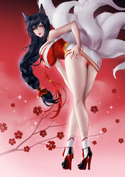 ahri fox_ears fox_girl heheneko league_of_legends rating:Explicit score:22 user:La_weai_qlia