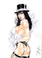 1girls ass big_breasts black_hair black_hat black_top_hat blue_eyes blue_eyes_female breasts bulging_boobs bulging_breasts collar color curvaceous curvy_body curvy_female curvy_figure dat_ass dc dc_comics detached_collar ed_benes_studio erect_nipples female_ass gloves hat homo_magi jeferson_lima justice_league justice_league_unlimited large_breasts latex_thong_leotard long_hair looking_at_viewer magician magician_hat milf nipples_visible_through_clothing no_bra oppai pinup seductive_eyes seductive_look sideboob solo_female stockings top_hat voluptuous voluptuous_female white_collar white_corset white_gloves zatanna zatanna_zatara rating:Questionable score:27 user:Dragon98