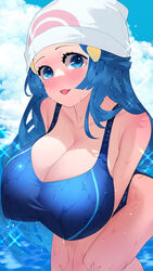 1girls alternate_breast_size busty curvaceous curvy_body curvy_female curvy_figure dawn_(pokemon) erect_nipples game_freak latex_leotard looking_at_viewer milf nintendo nipple_bulge nipples_visible_through_clothing pokemon pool slut solo_female solo_focus sumisumii tagme voluptuous_female wet_clothes rating:Questionable score:171 user:Dragon98