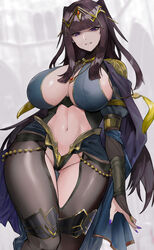 1girls 2022 absurdres alternate_costume ass_visible_through_thighs bangs bare_midriff bare_thighs black_hair blunt_bangs blush bodysuit bracelet breasts bridal_gauntlets cape female female_only fire_emblem fire_emblem_awakening highres hips huge_breasts inner_thighs jewelry kataku_musou light-skinned_female light_skin long_hair looking_at_viewer midriff nail_polish navel necklace nintendo pale-skinned_female pale_skin parted_lips puffy_sleeves purple_eyes purple_nails revealing_clothes revision sideboob skin_tight smile solo tharja_(fire_emblem) thick_thighs thigh_gap thighs tiara wide_hips rating:Questionable score:238 user:WingGundam95