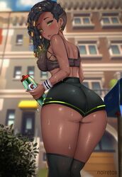 1girls 2022 ass asymmetrical_hair black_hair booty_shorts breasts brown_skin commission dark-skinned_female dark_skin female female_only gatorade green_eyes hips huge_ass huge_breasts league_of_legends noiretox outdoors senna_(league_of_legends) short_shorts shorts slim_waist solo sports_bra sportswear sweat sweaty_body thick_thighs thighs wide_hips rating:Questionable score:394 user:WingGundam95