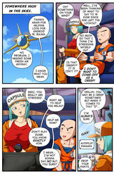 1boy 1girls 2021 blue_eyes blue_hair bulma_briefs bulma_briefs_(cell_saga) colored comic comic_page dialogue dragon_ball dragon_ball_z english_text female hi_res krillin kuririn male popblackcherry short_hair speech_bubble straight text rating:Questionable score:38 user:Moxee