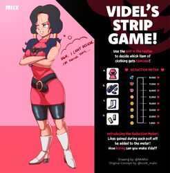 1girls dragon_ball dragon_ball_z mrmlix strip_game videl rating:Questionable score:77 user:Duncan33303