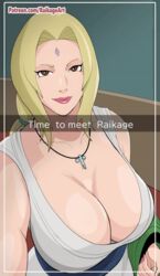 1girls animated big_breasts blonde_hair breasts busty cleavage clothed female female_only forehead_jewel forehead_mark gif imminent_sex jewelry mature_female milf naruto naruto_(series) naruto_shippuden raikage raikage_art snapchat solo solo_female tsunade rating:Explicit score:338 user:BigLatin