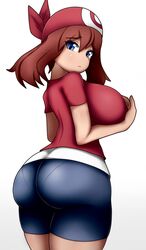 ass backboob big_ass big_breasts breasts busty cucarachaaa embarrassed fat_ass female female_only huge_breasts large_breasts looking_back may_(pokemon) nervous pokemon pokemon_rse shirt teenager thick_thighs tight_clothing wide_hips rating:Explicit score:95 user:Soggyman139