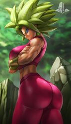 1girls ass biceps big_ass big_breasts blue_eyes breasts clothing dat_ass dragon_ball dragon_ball_super ear_piercing earrings elitenappa female female_only female_saiyan fusion green_hair kefla legendary_super_saiyan looking_at_viewer looking_back muscular muscular_female potara_earrings saiyan solo super_saiyan super_saiyan_2 thick_thighs wide_hips rating:Questionable score:407 user:Rex_Hollins