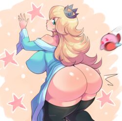 1girls 1other 2022 ass ass_focus ass_shot back back_view big_ass big_breasts big_butt bimbo blonde_hair blue_eyes blush breasts bubble_butt butt clothed clothing crossover crown female female_focus hi_res hips huge_ass huge_breasts kirby kirby_(series) large_ass long_hair looking_at_viewer looking_back male mario_(series) motion_blur motion_lines nintendo nipple_bulge open_mouth panties pinkkoffin princess_rosalina saliva simple_background slim_waist solo_focus super_mario_galaxy super_smash_bros. thick_thighs thighhighs thighs voluptuous wide_hips rating:Questionable score:375 user:WingGundam95