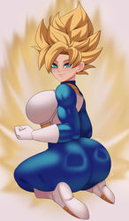 1girls ass big_ass big_breasts blonde_hair blue_eyes bodysuit boots breasts dragon_ball dragon_ball_z eye_contact female_focus female_goku female_only female_saiyan fully_clothed genderswap gloves looking_at_viewer looking_back_at_viewer on_knees postblue98 rule_63 saiyan saiyan_armor saiyan_girl shiny_clothes skin_tight skindentation solo solo_female solo_focus son_goku super_saiyan thick thick_ass thick_hips thick_legs thick_thighs thigh_gap thigh_highs thighhighs thighs tight_clothing rating:Questionable score:227 user:Thebuki