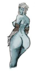 ass bethesda_softworks blue_skin dark_seducer female hedyl2 large_breasts mazken oblivion rough_sketch sketch solo the_elder_scrolls traditional_media_(artwork) rating:Explicit score:7 user:notputtinthisonmyregualraccount_