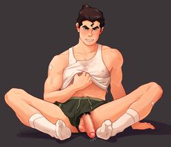 avatar_the_last_airbender bolin boner clothing erect_penis erection hard_on high_socks looking_at_viewer male male_only muscles muscular muscular_male nickelodeon penis_out pubic_hair shirt shirt_lift shorts smooth_skin spicehead teasing teen_boy the_legend_of_korra uncut veiny_penis workout_clothes rating:Explicit score:104 user:deleted101762