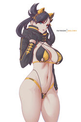 1girls aged_up alternate_breast_size bikini black_hair blue_eyes breasts cat_ears eye_contact fake_animal_ears female female_only game_freak gloves hair_ribbon light_skin looking_at_viewer marnie_(pokemon) melowh micro_bikini nintendo pokemon pokemon_(game) pokemon_ss standing thick_thighs twintails rating:Questionable score:241 user:Thebuki