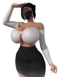 1girls 3d breasts cleavage female female_only huge_breasts mileena mortal_kombat mortal_kombat_11 popogori solo rating:Questionable score:142 user:justausername