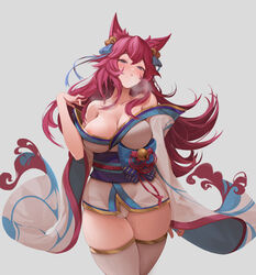 9_tails ahri alternate_costume alternate_hair_color alternate_hairstyle animal_ear_fluff animal_ears animal_girl bangs bell big_breasts blue_eyes breasts busty child_bearing_hips choker cleavage clothing curvaceous curves curvy curvy_body curvy_female curvy_figure curvy_hips eyelashes eyeliner eyeshadow facial_markings female fluffy fluffy_ears fluffy_tail fluffy_tails fox fox_ears fox_girl fox_tail furry_tail hair_ornament hair_ribbon hips hourglass_figure huge_breasts humanoid inner_ear_fluff japanese_clothes kemonomimi kimono kitsune large_breasts league_of_legends light-skinned_female light_skin long_hair lu_ka multiple_tails nine_tailed_fox pale-skinned_female pale_skin pink_hair riot_games robe spirit_blossom_ahri spirit_blossom_series tail thick_thighs thighs vastaya video_games voluptuous wide_hips rating:Explicit score:151 user:LewdVesani