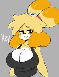 1girls 2022 animal_crossing breasts cleavage clothing female furry isabelle_(animal_crossing) nathanatwar nintendo solo solo_female tagme tank_top whateverdoes yellow_fur rating:Questionable score:114 user:Snorlaxuu