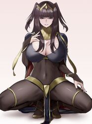 1girls absurdres alternate_version_available black_bodysuit black_eyes black_hair black_nails blue_eyes bodystocking bodysuit bracelet breasts bridal_gauntlets brown_background circlet cleavage covered_navel female female_only fingernails fire_emblem fire_emblem_awakening hair_ornament hands_on_own_chest high_heels highres jewelry kataku_musou large_breasts long_hair nail_polish navel nintendo pelvic_curtain sidelocks simple_background skin_tight solo spread_legs squatting tharja_(fire_emblem) twintails two_side_up rating:Questionable score:143 user:kris923