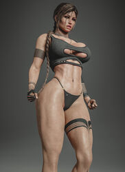 3d athletic_female big_breasts breasts busty female female_focus female_only hourglass_figure kisxsfm lara_croft lara_croft_(classic) pinup pinup_pose solo tattoo thong tomb_raider wide_hips rating:Explicit score:237 user:droid377