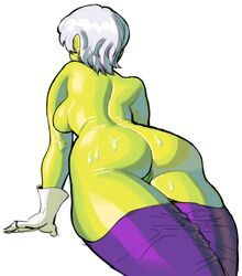 1girls alien_girl ass big_ass big_breasts breasts butt cheelai dragon_ball dragon_ball_super edu_pompom female female_only gloves green_skin legwear nude nude_female pussy short_hair solo solo_female thighhighs thighs white_background white_hair rating:Explicit score:130 user:Thebuki