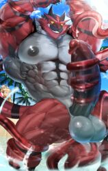 2022 abs anthro arcanine beach biceps blush cum cumming furry gay hyper hyper_balls hyper_genitalia hyper_penis hyper_testicles incineroar magangz male male_focus male_only muscle muscles muscular muscular_arms muscular_ass muscular_back muscular_legs muscular_male muscular_thighs nintendo nipples ocean pecs pokemon pokemon_(species) speedo tentacle veins veiny_penis water rating:Explicit score:11 user:shadac