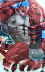 2022 abs anthro arcanine beach biceps blush cum cumming furry gay hyper hyper_balls hyper_genitalia hyper_penis hyper_testicles incineroar magangz male male_focus male_only muscle muscles muscular muscular_arms muscular_ass muscular_back muscular_legs muscular_male muscular_thighs nintendo nipples ocean pecs pokemon pokemon_(species) speedo tentacle veins veiny_penis water rating:Explicit score:8 user:shadac