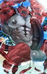 2022 abs anthro arcanine beach biceps blush cum cumming furry gay hyper hyper_balls hyper_genitalia hyper_penis hyper_testicles incineroar magangz male male_focus male_only muscle muscles muscular muscular_arms muscular_ass muscular_back muscular_legs muscular_male muscular_thighs nintendo nipples ocean pecs pokémon_(species) pokemon pokemon_(species) speedo tentacle veins veiny_penis water rating:Explicit score:14 user:shadac