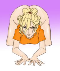 annabeth_chase ass blonde_female blonde_hair exposed_ass face_down_ass_up fat_ass front_view grey_eyes grin gummidx orange_shirt pawg percy_jackson_and_the_olympians ponytail red_hairband simple_background smirk tagme rating:Explicit score:87 user:Slut_In_Training