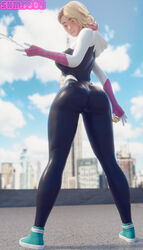 1girls 3d ass big_ass big_butt blender blonde_hair bodysuit breasts condom condom_wrapper costume dat_ass female female_only fortnite ghost-spider gwen_stacy gwen_stacy_(spider-verse) looking_at_viewer looking_back marvel marvel_cinematic_universe marvel_comics solo spider-gwen spider-gwen_(fortnite) spider-man_(series) superhentaimaster9000 x_redeyes rating:Questionable score:341 user:tunetech