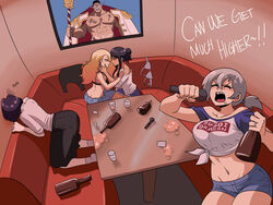 !! 1boy 4girls abs alcohol ankle_socks anklehighs beard big_breasts black_hair blonde_hair blush bra breasts cheating closed_eyes clothed clothing crack_ship crossover cute dress drink drinking drunk edward_newgate female gray_hair hayase_nagatoro hi_res high_resolution highres horny horny_female karaoke karaoke_room kissing kitagawa_marin komi-san_wa_komyushou_desu komi_shouko long_hair looking_at_another looking_at_viewer looking_down looking_pleasured looking_up male meme microphone multiple_girls muscular muscular_male no_bra on_all_fours one_piece open_clothes open_mouth please_don't_bully_me,_nagatoro puking ring scars shorts singing smaller_female socks sono_bisque_doll_wa_koi_wo_suru striped striped_bra striped_clothing striped_shirt stripping sweat text tinafate1 uzaki-chan_wa_asobitai! uzaki_hana weapon white_socks wholesome yellow_hair yuri rating:Questionable score:624 user:0_yamato