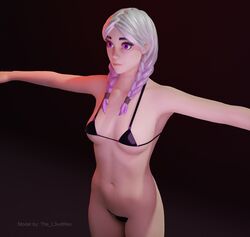 bikini female fortnite latex purple_eyes shiny_clothes silver_hair torin_(fortnite) rating:Explicit score:8 user:Hoppetra2358