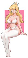 1girls arthydraws big_breasts blonde blonde_female blonde_hair female female_only light-skinned_female light_skin lingerie looking_at_viewer mario_(series) nintendo princess_peach solo thick_thighs underwear rating:Explicit score:175 user:YggBraz11