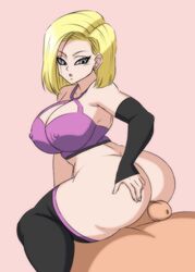 1boy 1girls android_18 armwear ass big_ass big_breasts big_butt blonde_hair blue_eyes breasts buttjob darwaarts dragon_ball dragon_ball_z grabbing_own_ass hetero huge huge_ass huge_breasts legwear nipple_bulge penis short_hair shounen_jump straight thighhighs thighs rating:Explicit score:142 user:Thebuki