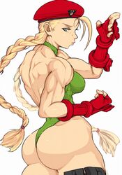 2022 ass bare_shoulders blonde_hair blue_eyes breasts cammy_white capcom female fingerless_gloves gloves hat highleg highleg_leotard highres huge_ass large_breasts leotard long_hair muscular muscular_female muscular_legs sleeveless street_fighter tagme thong_leotard yoracrab rating:Explicit score:104 user:kallen2020