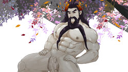 1male abs bigbaraboi black_hair facial_hair hades_(game) hades_(hades) male male_focus male_only muscular muscular_male rating:Explicit score:11 user:Pakopop