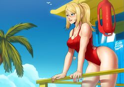 artist_logo artist_name beach bent_over big_ass big_breasts big_butt blonde_hair blue_eyes clothing echosaber female huge_ass lifeguard metroid nintendo pale_skin rescue_buoy samus_aran small_waist swimsuit swimwear thick_thighs tight_clothing tight_fit rating:Questionable score:223 user:BigBoo2637