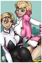 2boys 2girls ass big_ass big_breasts bigger_female bottom_heavy breasts bust busty chest curvaceous curvy curvy_figure digital_media_(artwork) eyebrow_piercing female female_focus ghost-spider giantess gwen_poole gwen_stacy gwen_stacy_(spider-verse) gwenpool gwenpool_(series) height_difference hero heroine hips hourglass_figure huge_ass huge_breasts human jimmy144 large_ass large_breasts larger_female legs light-skinned_female light_skin lips macro macro_female male male/female marvel marvel_comics mature mature_female miles_morales peter_parker shorter_male size_difference slim_waist smaller_male spider-gwen spider-man spider-man:_across_the_spider-verse spider-man:_into_the_spider-verse spider-man_(miles_morales) spider-man_(series) superhero superheroine taller_female taller_girl thick thick_hips thick_legs thick_thighs thighs top_heavy voluptuous waist wide_hips yuri rating:Questionable score:28 user:SILV3RBACK