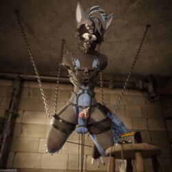 1:1 1boy 3d_(artwork) 4k absurd_res anal anal_sex animal_genitalia animal_penis anthro anthro_on_anthro anthro_penetrated arms_tied arrin asphyxiation ball_gag ball_stretcher ball_stretching ballbusting balls ballsack basement bdsm_gear bdsm_outfit biped blender_(software) blender_cycles blindfold blue_body blue_fur body_fur bondage bound bucket cables canid canine canine_genitalia canine_penis chained chained_cuffs chains choking claws clothing cock_and_ball_torture collar container cuffs_(clothing) cum cum_drip cum_dripping_from_penis cum_in_bucket cum_in_container cum_on_penis cumshot d-ring dangling_testicles depth_of_field digital_media_(artwork) dragonplayer dripping dungeon ejaculation electrode electrode_in_anus electrode_on_penis electrostimulation erection exposed_balls feet forced fox furniture gag gagged genital_torture genitals grey_body grey_fur hands_behind_back hanging_from_ceiling harness hi_res hindpaw humiliation inside knot latex leash leashed_collar legs_tied legs_up low_hanging_balls male male/male male_penetrated mammal milking_cum multicolored_body open_mouth orgasm pain paws penetration penis pink_penis pipes reflection restraints rexouium rope rope_around_balls scrotum slim slim_anthro slim_male slim_sub solo sounding_rod spread_legs spreader_bar spreading struggling submissive submissive_male suspended_in_midair tail teeth testicles tied_balls tight_clothing torture urethral white_body white_fur rating:Explicit score:8 user:bot